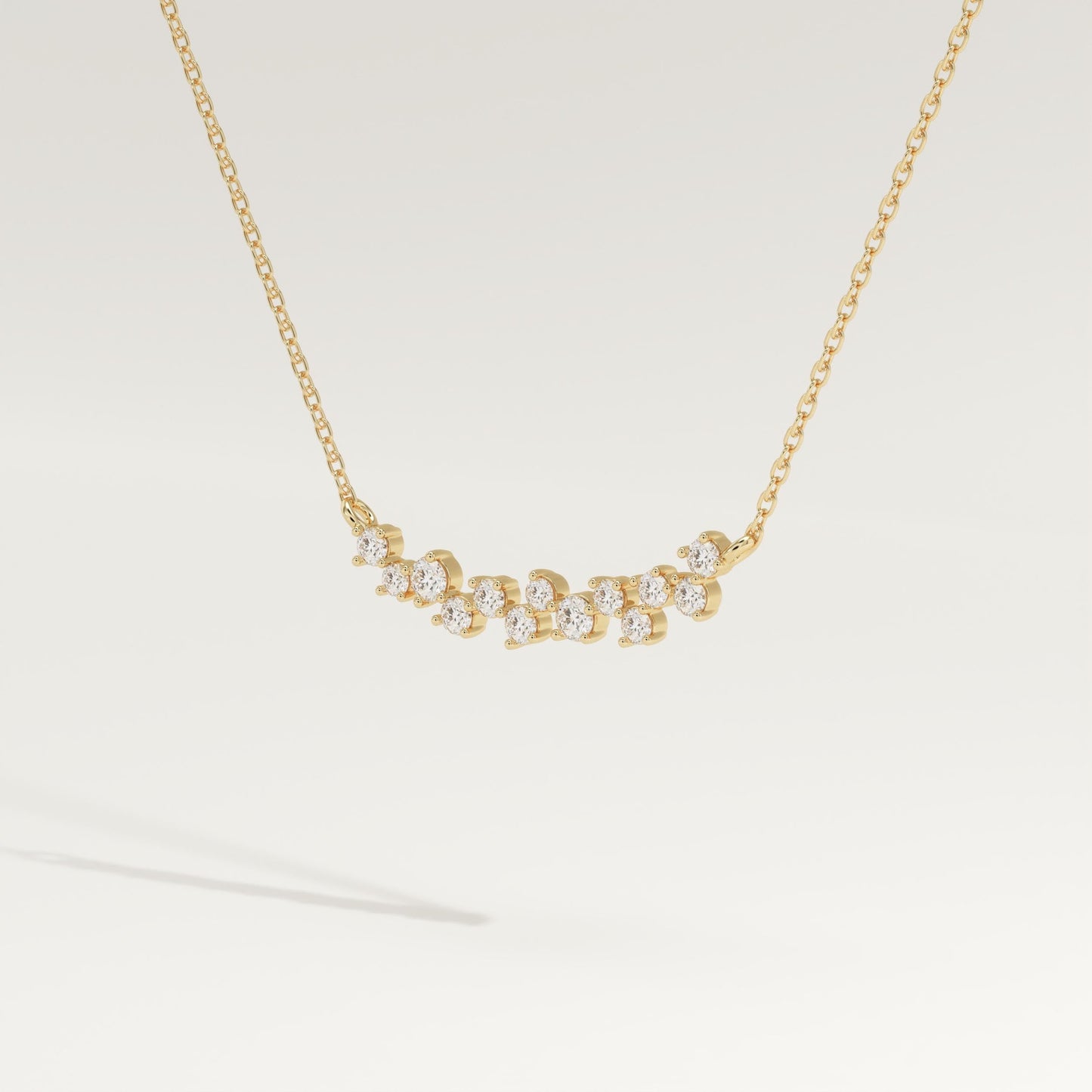 0.241 TCW Round Lab-Grown Diamond Charm Necklace
