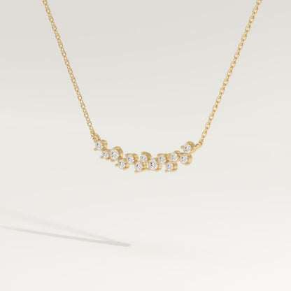 0.241 TCW Round Lab-Grown Diamond Charm Necklace