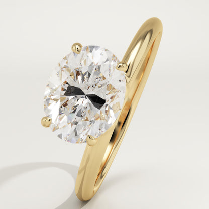 Oval Cut Solitaire Lab-Grown Diamond Engagement Ring