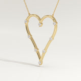 0.24 TCW Round Lab-Grown Diamond Charm Necklace