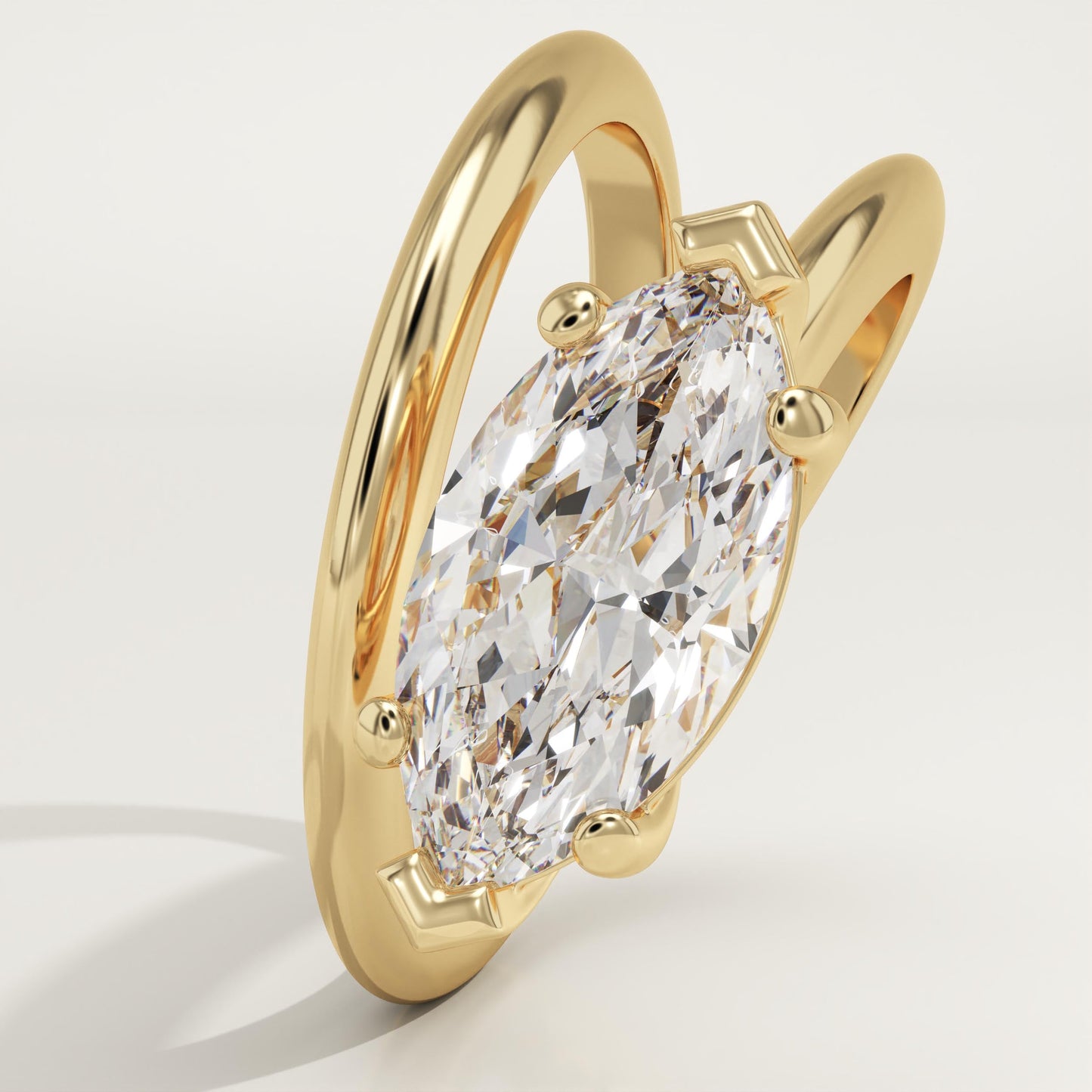 Marquise Cut Solitaire Lab-Grown Diamond Engagement Ring