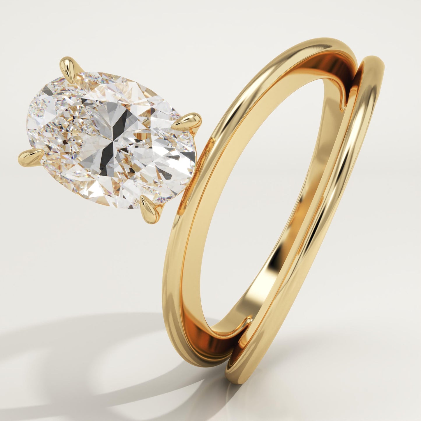 Oval Cut Solitaire Lab-Grown Diamond Engagement Ring