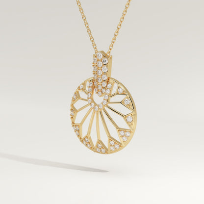 0.312 TCW Round Lab-Grown Diamond Charm Necklace