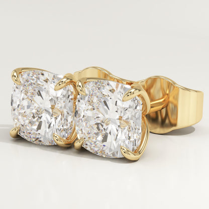 1 TCW Cushion Lab-Grown Diamond Stud Earrings