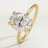 2.0 CT Oval Cut Hidden Halo Lab-Grown Diamond Engagement Ring