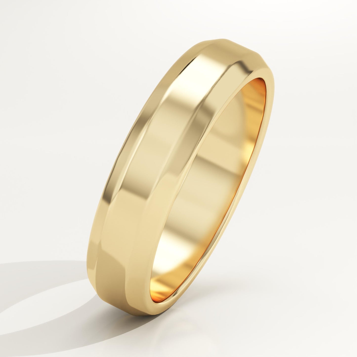 Beveled Edge Wedding Band
