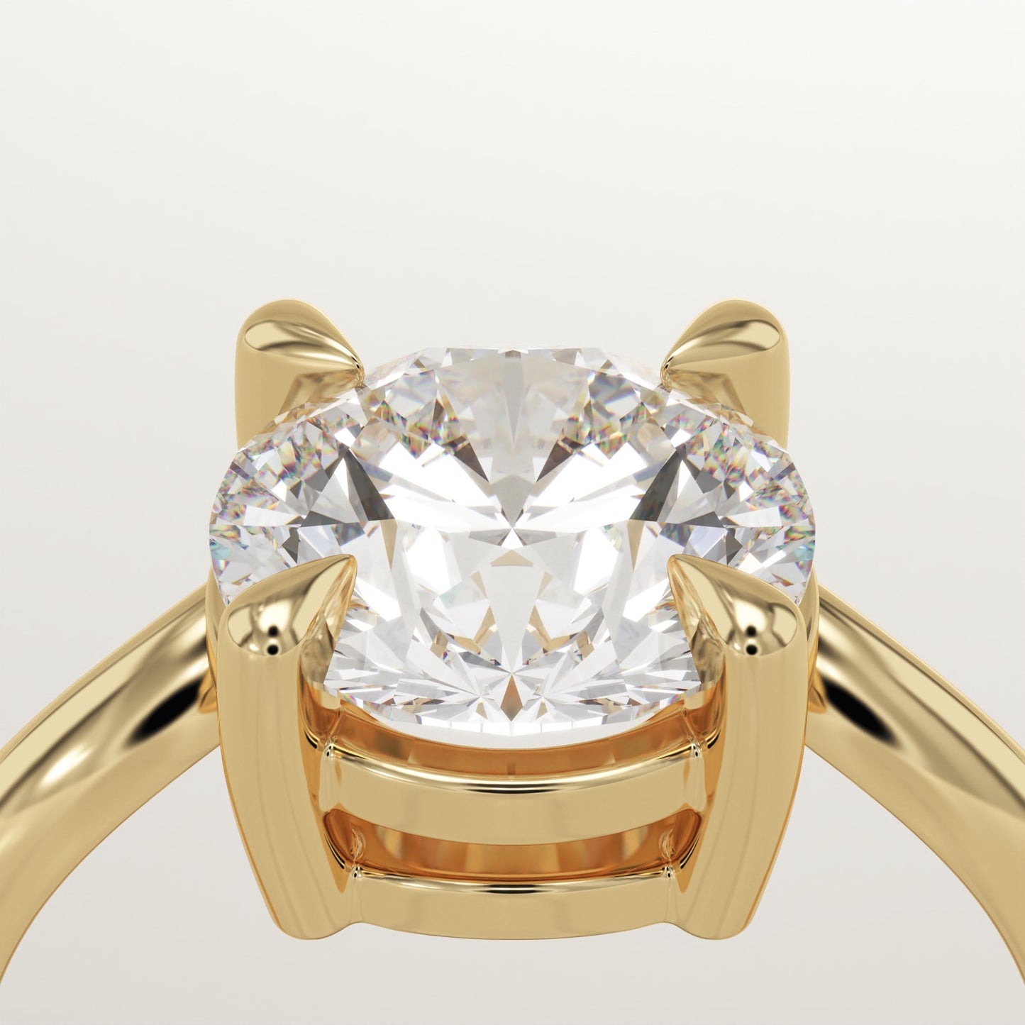 Round Cut Solitaire Lab-Grown Diamond Engagement Ring