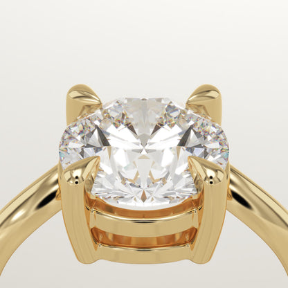 Round Cut Solitaire Lab-Grown Diamond Engagement Ring