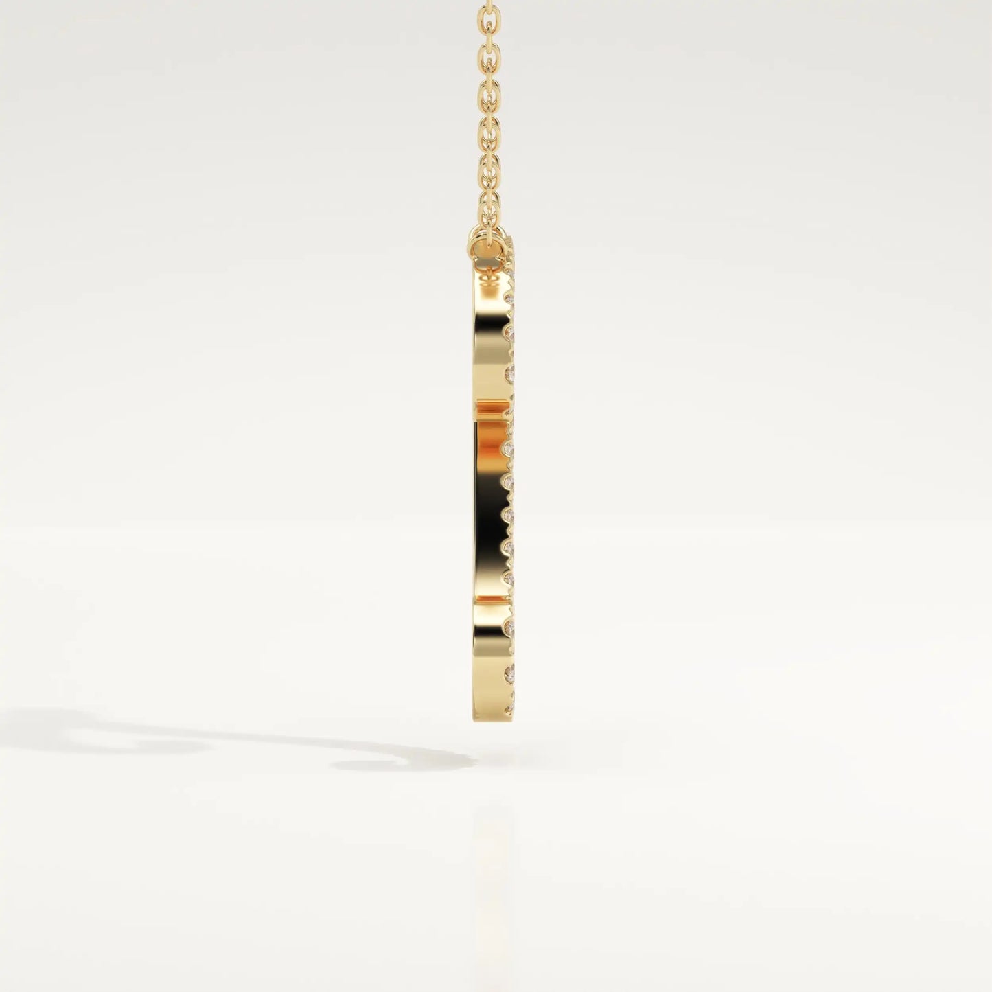 0.189 TCW Round Lab-Grown Diamond I Initial Necklace