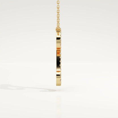 0.189 TCW Round Lab-Grown Diamond I Initial Necklace