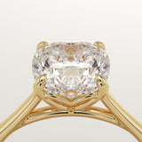 2.0 CT Cushion Cut Solitaire Lab-Grown Diamond Engagement Ring