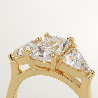 Radiant Cut Three Stone Lab-Grown Diamond Engagement Ring