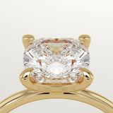 2.0 CT Cushion Cut Solitaire Lab-Grown Diamond Engagement Ring