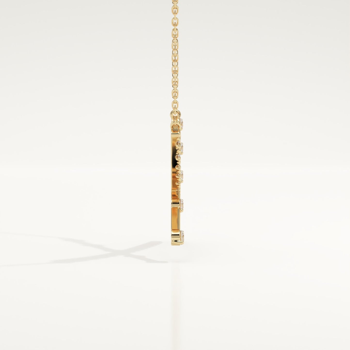 0.34 TCW Round Lab-Grown Diamond X Initial Necklace