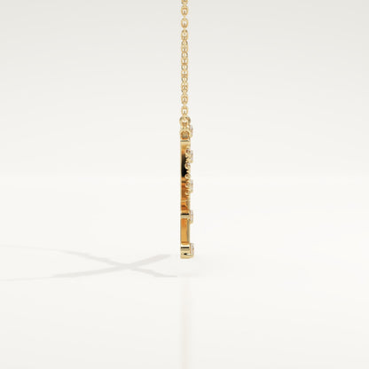 0.34 TCW Round Lab-Grown Diamond X Initial Necklace