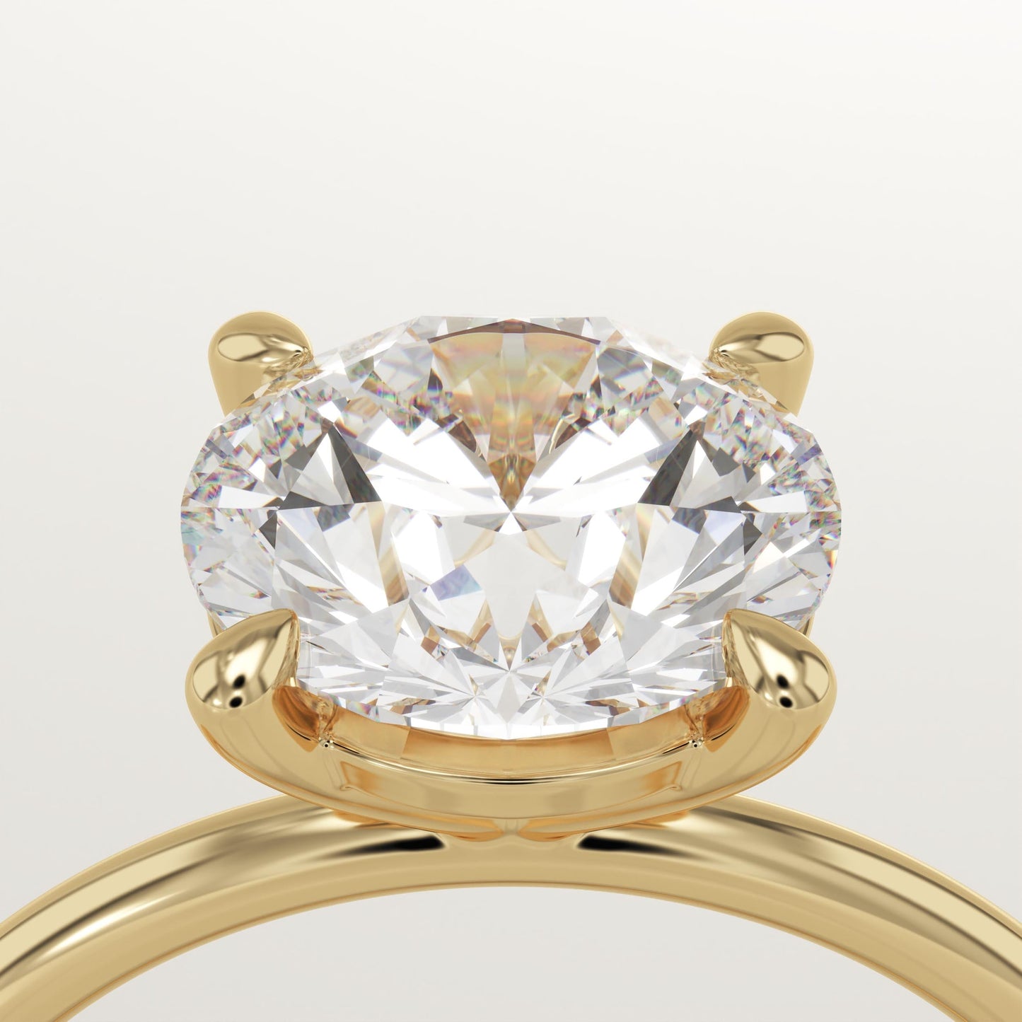 Round Cut Solitaire Lab-Grown Diamond Engagement Ring