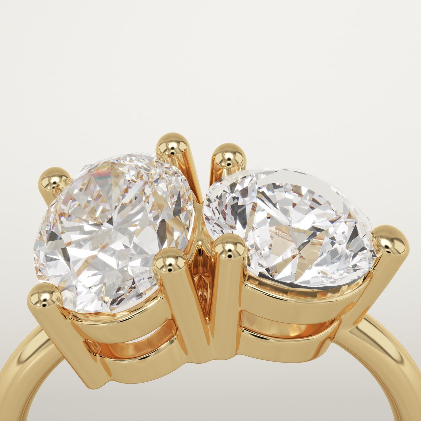4 TCW Oval & Round Cut Toi Et Moi Lab-Grown Diamond Engagement Ring