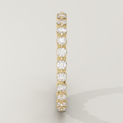 0.69 TCW Round Lab-Grown Diamond Full Eternity Wedding Band