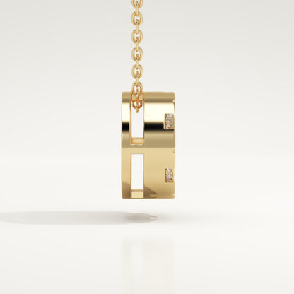 0.57 TCW Round Lab-Grown Diamond Circle Charm Necklace