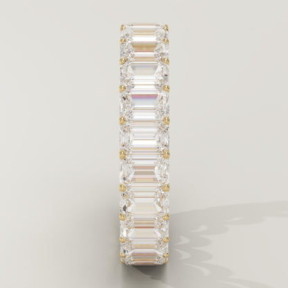 4.6 TCW Emerald Lab-Grown Diamond Full Eternity Wedding Band