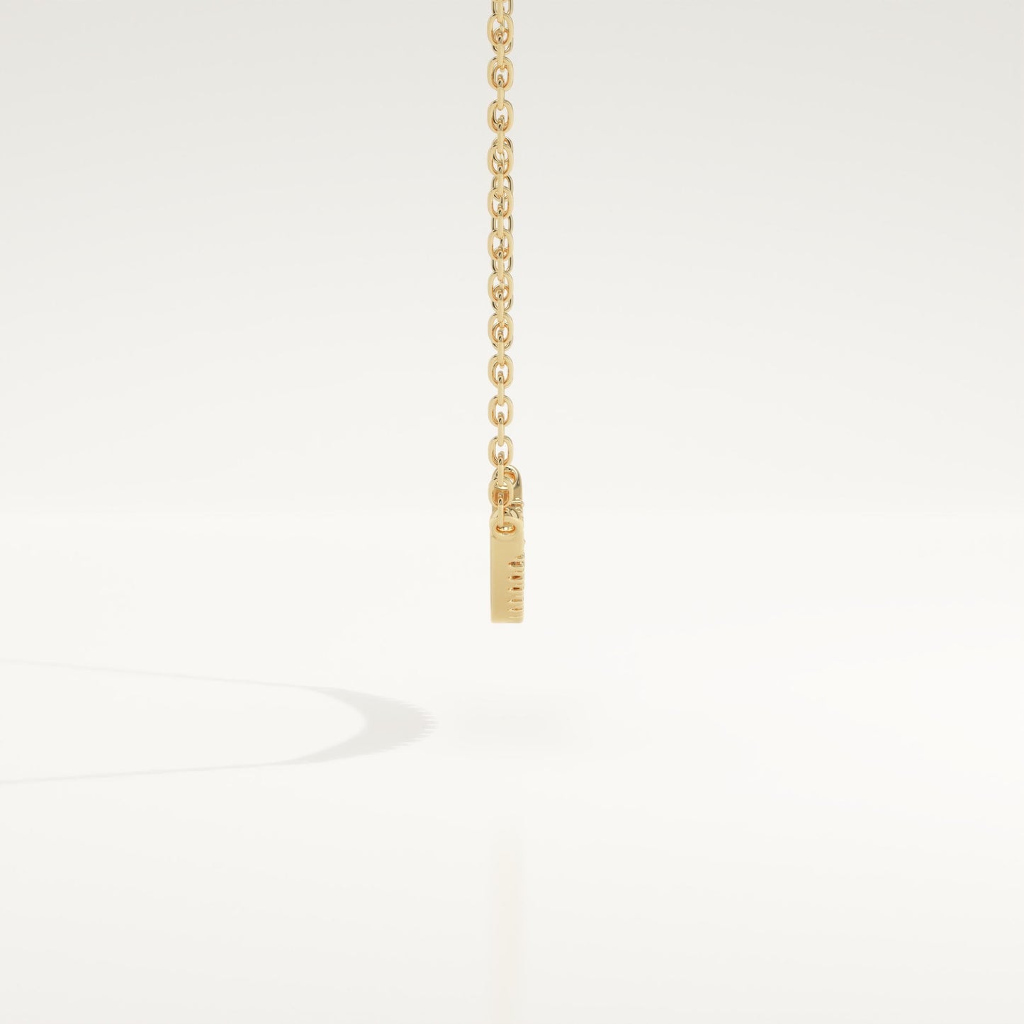 0.091 TCW Round Lab-Grown Diamond Smile Charm Necklace