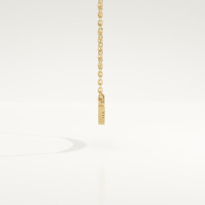 0.091 TCW Round Lab-Grown Diamond Smile Charm Necklace