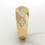 0.231 CT Round Shaped Multi Stone Lab-Grown Diamond Wedding Band For Men