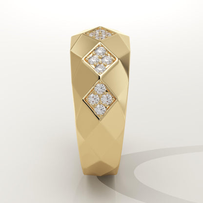0.231 CT Round Lab-Grown Diamond Multi Stone Wedding Band For Men