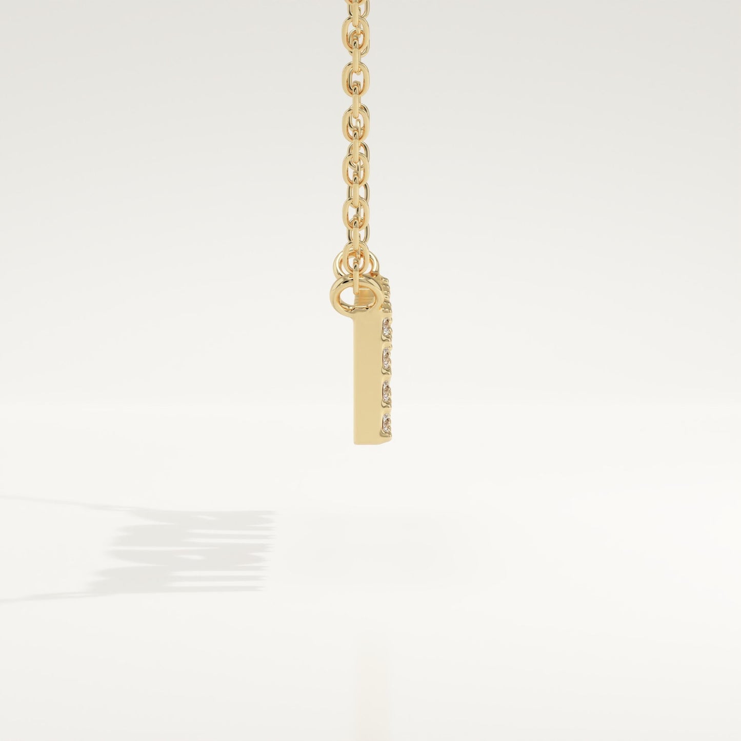 0.17 TCW Round Lab-Grown Diamond Mama Charm Necklace