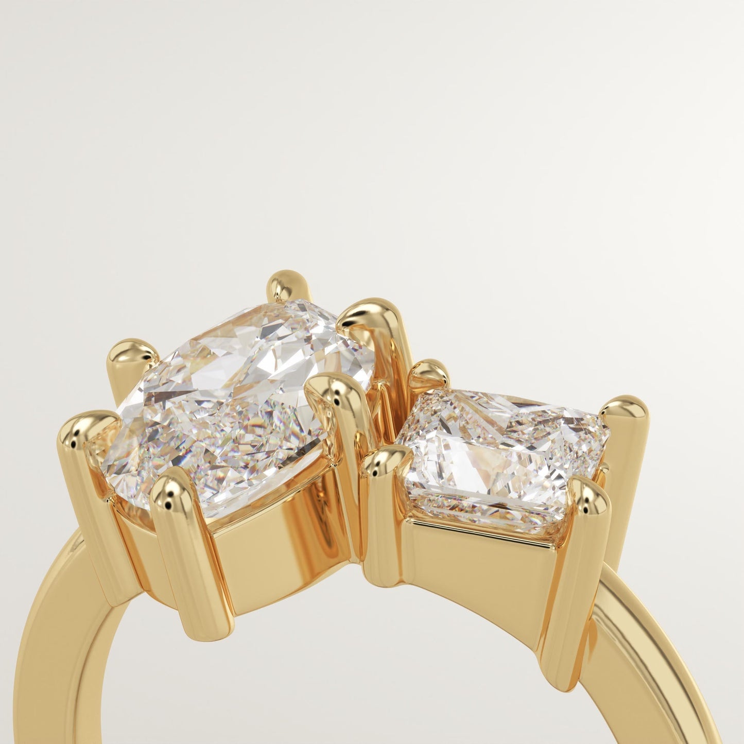 3 TCW Princess & Marquise Cut Toi Et Moi Lab-Grown Diamond Engagement Ring
