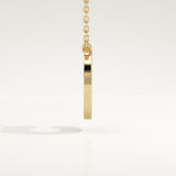 0.24 TCW Round Lab-Grown Diamond C Initial Necklace