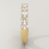 1.35 TCW Oval Cut Lab-Grown Diamond Half Eternity Wedding Band