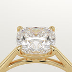 2.0 CT Cushion Cut Solitaire Lab-Grown Diamond Engagement Ring