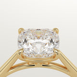 2.0 CT Cushion Cut Solitaire Lab-Grown Diamond Engagement Ring