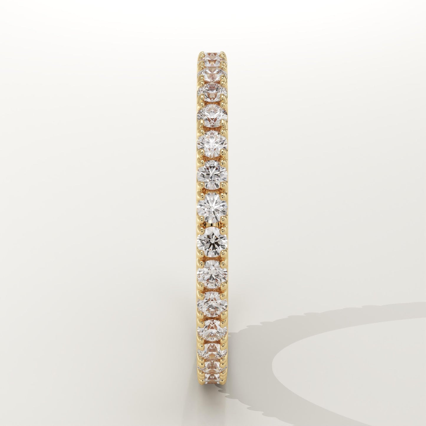 0.74 TCW Round Lab-Grown Diamond Full Eternity Wedding Band