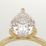 2.0 CT Pear Cut Solitaire Lab-Grown Diamond Engagement Ring