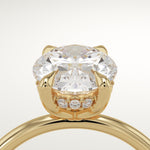 2.0 CT Oval Cut Hidden Halo Lab-Grown Diamond Engagement Ring
