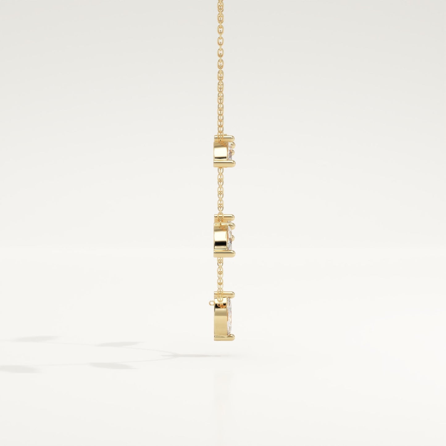 0.88 TCW Marquise Lab-Grown Diamond Charm Necklace