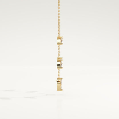 0.88 TCW Marquise Lab-Grown Diamond Charm Necklace