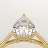 2.0 CT Pear Cut Solitaire Lab-Grown Diamond Engagement Ring
