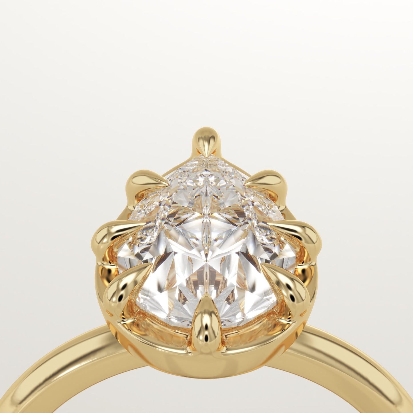Pear Cut Solitaire Lab-Grown Diamond Engagement Ring