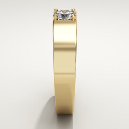 0.47 CT Round Lab-Grown Diamond Solitaire Wedding Band For Men