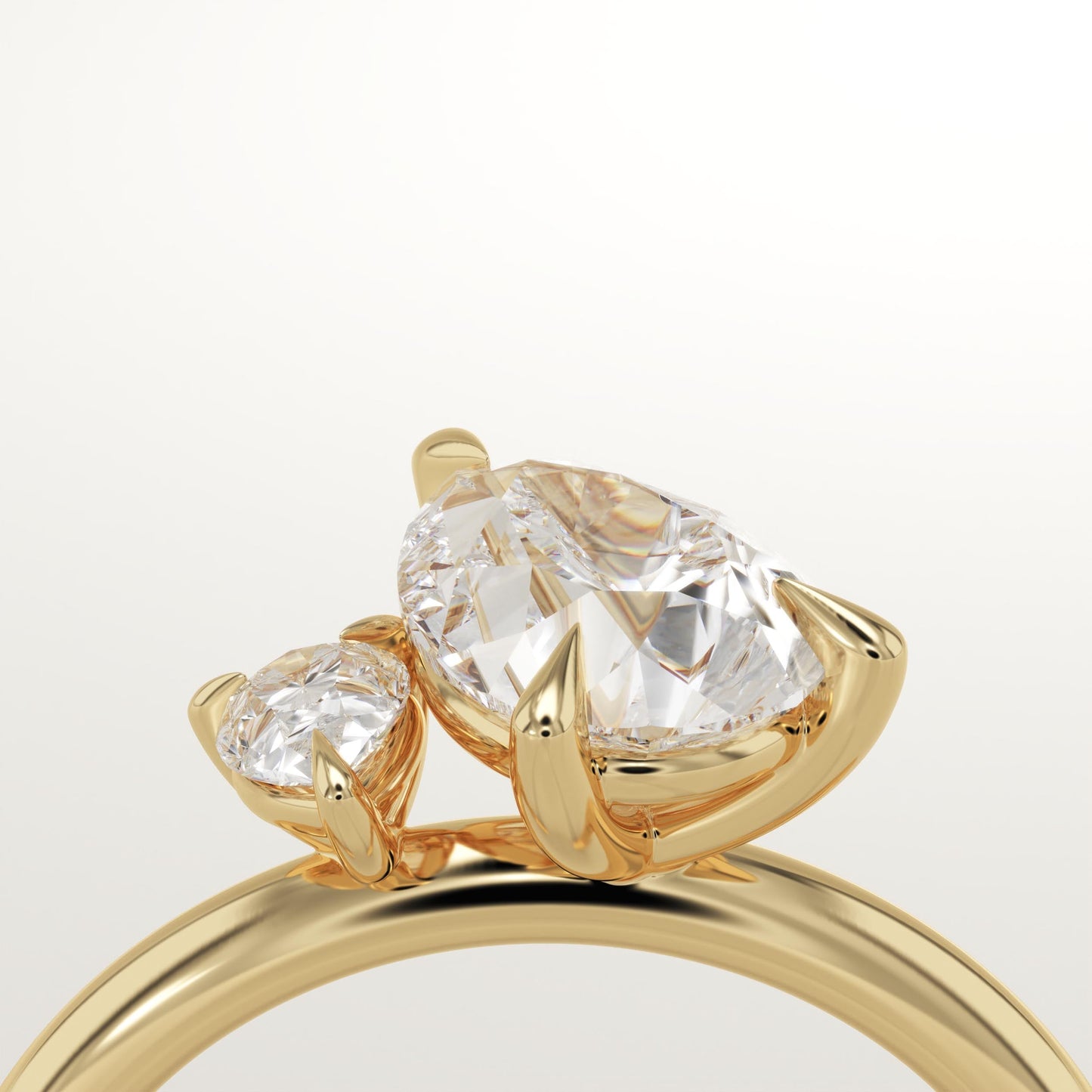 1.5 TCW Pear Cut Toi Et Moi Lab-Grown Diamond Engagement Ring