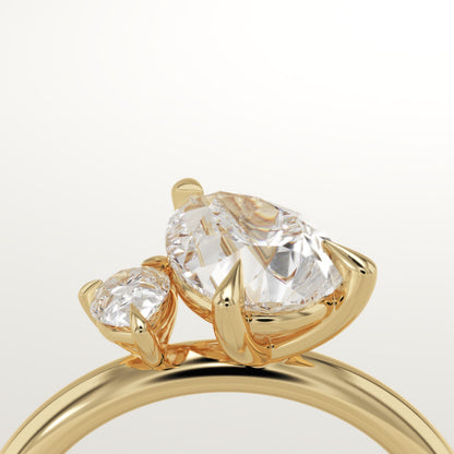 1.5 TCW Pear Cut Toi Et Moi Lab-Grown Diamond Engagement Ring