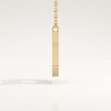 0.243 TCW Round Lab-Grown Diamond D Initial Necklace