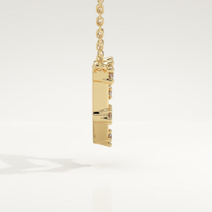 0.13 TCW Round Lab-Grown Diamond Capricorn Constellation Necklace