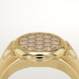 0.417 CT Round Shaped Multi Stone Lab-Grown Diamond Engagement Ring For Men