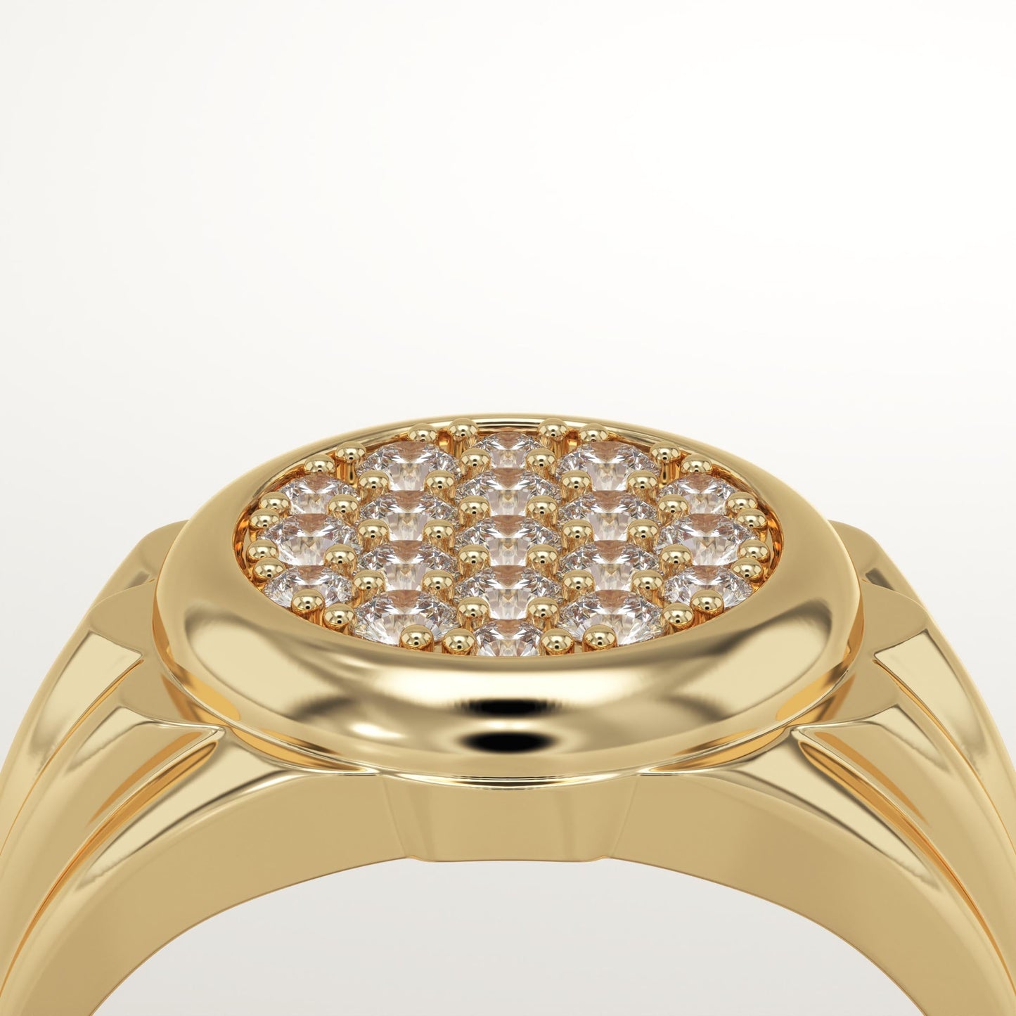0.417 CT Round Lab-Grown Diamond Multi Stone Wedding Band For Men