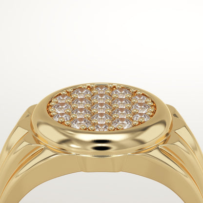 0.417 CT Round Lab-Grown Diamond Multi Stone Wedding Band For Men