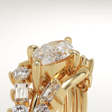 1.08 CT Marquise Cut Solitaire Lab-Grown Diamond Bridal Set